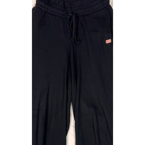 Lunya Small Cotton Silk Pants Black Wide Leg High Rise - Picture 7 of 10